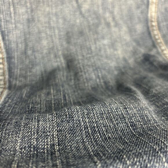 American Eagle Jean Jacket Denim Light Medium Wash Semi-Cropped Western M - Picture 12 of 15